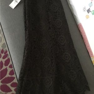 Brown A line skirt with lace overlay from Old Navy. New with tags, size 16.